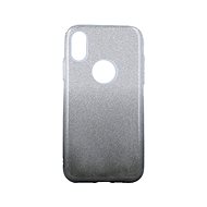 TopQ iPhone XS glitter silver-black 35252 - Phone Case