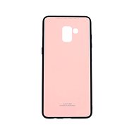 TopQ GLASS Samsung A8 Plus 2018 solid pink 34637 - Phone Case
