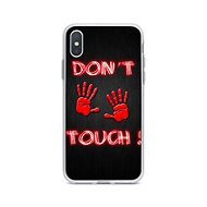 TopQ iPhone XS Max silicone Don't touch red 34015 - Phone Case
