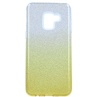 TopQ Samsung A8 2018 glitter silver-orange 28629 - Phone Case