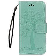 TopQ Doogee X30 booklet green tree owls 26574 - Phone Case