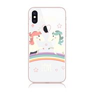 TopQ iPhone X Solid Unicorn Love 21217 - Phone Case