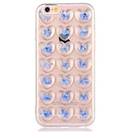 TopQ iPhone 7 silicone 3D heart blue 21193 - Phone Case