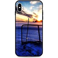 TopQ iPhone XS silicone Hockey Sunset 49167 - Phone Cover