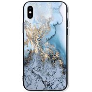 TopQ LUXURY iPhone XS solid Marble Blue 48856 - Phone Cover