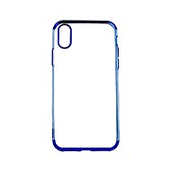 TopQ Frame iPhone XS silicone blue 48573 - Phone Cover