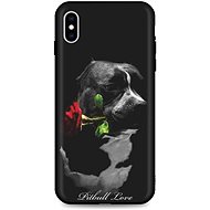 TopQ iPhone XS silicone Pitbull Love 49189 - Phone Cover