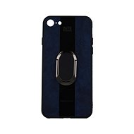 TopQ iPhone 8 silicone Auto Focus blue with ring 49510 - Phone Cover