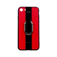 TopQ iPhone 8 silicone Auto Focus red with ring 49509 - Phone Cover
