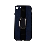 TopQ iPhone SE 2020 silicone Auto Focus blue with ring 49507 - Phone Cover