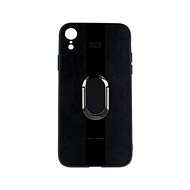 TopQ iPhone XR silicone Auto Focus black with ring 49504 - Phone Cover