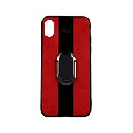 TopQ iPhone XS silicone Auto Focus red with ring 49498 - Phone Cover