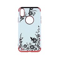 TopQ iPhone XS silicone Flower white 49449 - Phone Cover