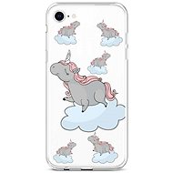 TopQ iPhone SE 2020 silicone Grey Unicorns 49574 - Phone Cover