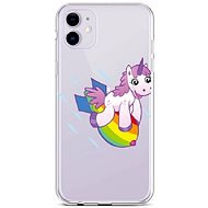 TopQ iPhone SE 2020 silicone Flying Unicorn 49603 - Phone Cover