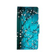 TopQ Xiaomi Redmi Note 9 Pro knihový Modrý s kvetmi 50624 - Kryt na mobil