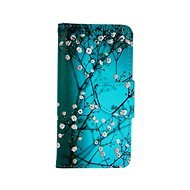 TopQ iPhone SE 2020 knižkové Modré s kvetmi 49752 - Puzdro na mobil