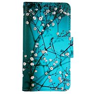 TopQ iPhone 11 book Blue with flowers 49777 - Phone Case