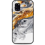 TopQ LUXURY Samsung A31 solid Marble grey-gold 50899 - Phone Cover