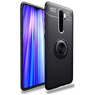TopQ Xiaomi Redmi 9 silicone black with black ring 52733 - Phone Cover
