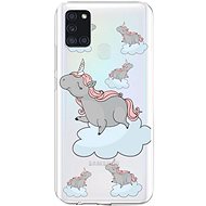TopQ Samsung A21s silicone Grey Unicorns 52012 - Phone Cover