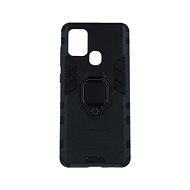TopQ Samsung A21s durable black with ring 53236 - Phone Cover