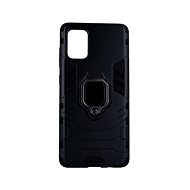 TopQ Samsung A71 durable black with ring 53679 - Phone Cover