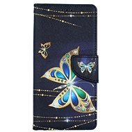 TopQ iPhone SE 2020 booklet Golden Butterfly 54697 - Phone Case