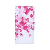 TopQ iPhone SE 2020 booklet Pink flowers 54676 - Phone Case