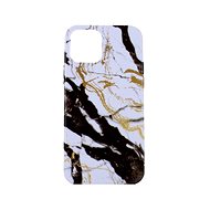TopQ iPhone 12 silicone Marble white-black 54842 - Phone Cover