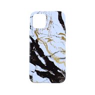 TopQ iPhone 12 mini silicone Marble white-black 55486 - Phone Cover