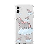 TopQ iPhone 12 silicone Grey Unicorns 55320 - Phone Cover