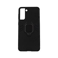 TopQ Samsung S21 Plus durable black with ring 55795 - Phone Cover