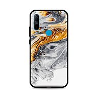 TopQ LUXURY Realme C3 solid Marble grey-gold 56356 - Phone Cover