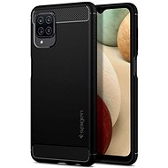 Spigen Rugged Armor Samsung A12 silicone black 56437 - Phone Cover
