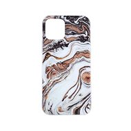 TopQ iPhone 12 mini silicone Marble Glitter purple 57355 - Phone Cover