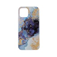 TopQ iPhone 12 Pro Silicone Marble Glitter Blue 57323 - Phone Cover