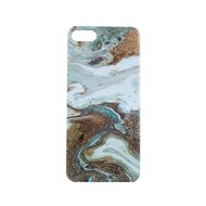 TopQ iPhone SE 2020 silicone Marble Glitter mint 57368 - Phone Cover