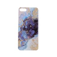 TopQ iPhone SE 2020 silicone Marble Glitter blue 57366 - Phone Cover