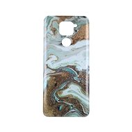 TopQ Xiaomi Redmi Note 9 silicone Marble Glitter mint 57305 - Phone Cover