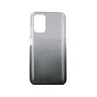 TopQ Xiaomi Poco M3 glitter silver-black 57217 - Phone Cover