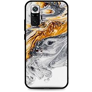 TopQ LUXURY Xiaomi Redmi Note 10 Pro solid Marble grey-gold 58029 - Phone Cover