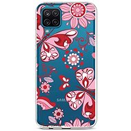 TopQ Samsung A12 silicone Pink Butterfly 57764 - Phone Cover