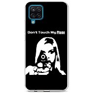 TopQ Samsung A12 silicone Don't Touch Gun 57736 - Phone Cover
