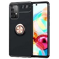 TopQ Samsung A52 silicone black with copper ring 57490 - Phone Cover