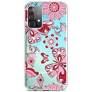 TopQ Samsung A52 silicone Pink Butterfly 57397 - Phone Cover