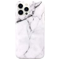 TopQ iPhone 12 Pro Silicone Marble White 57882 - Phone Cover