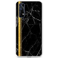 TopQ STYLE Realme 7 Silicone Marble Black-Gold 58559 - Phone Cover