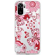 TopQ Xiaomi Redmi Note 10 silicone Pink Butterfly 59037 - Phone Cover