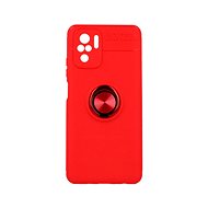 TopQ Xiaomi Redmi Note 10 silicone red with red ring 58852 - Phone Cover